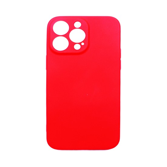 Silicone Case with Camera Shield for Apple iPhone 14 Pro Max Red